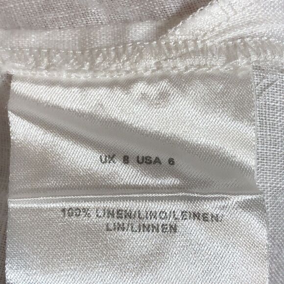 White Linen Embroidered Jacket and Tank Top Set Jaeger Lightweight Size 6 Y2K - Picture 13 of 13